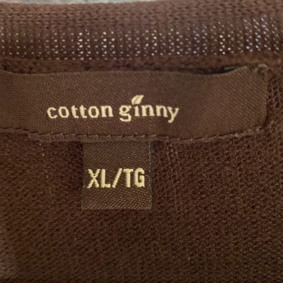 Vintage Cotton Ginny Patterned Cardigan Size Large - Picture 2 of 12